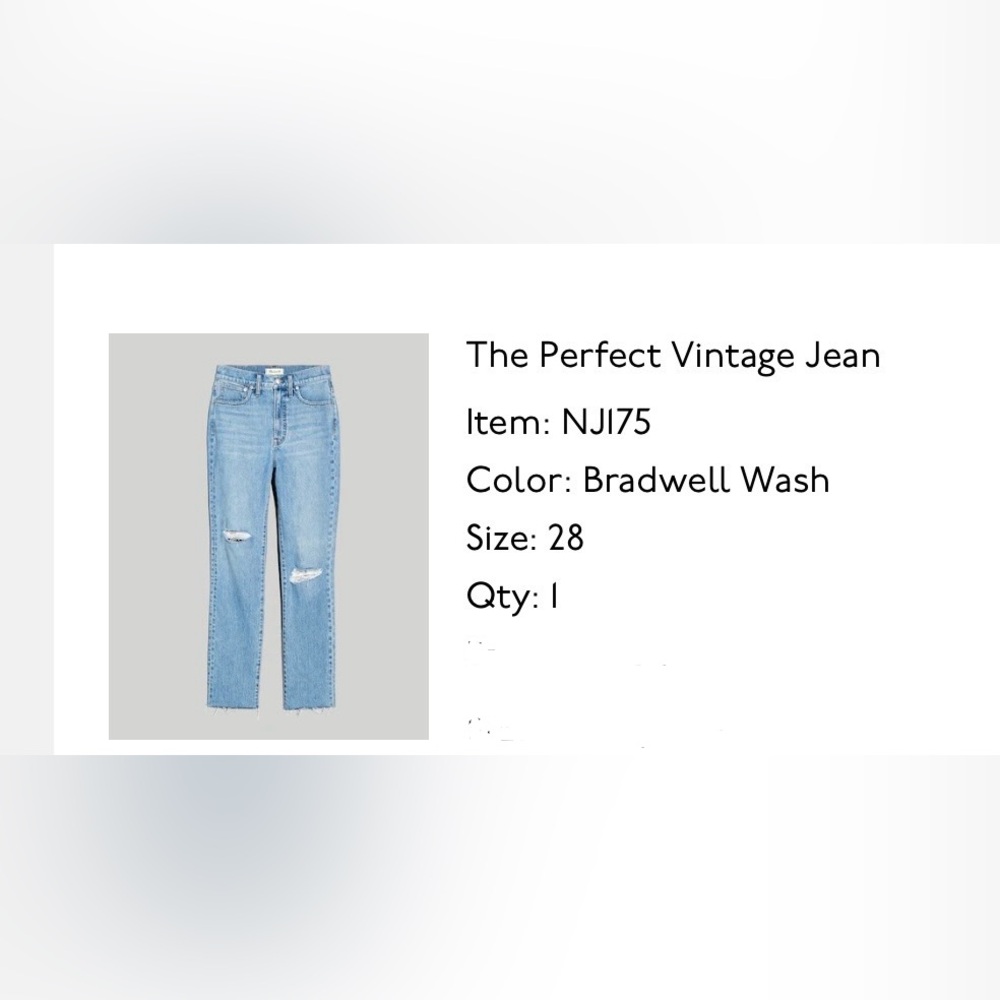 Madewell Bradwell Wash Blue Straight-Leg Jeans